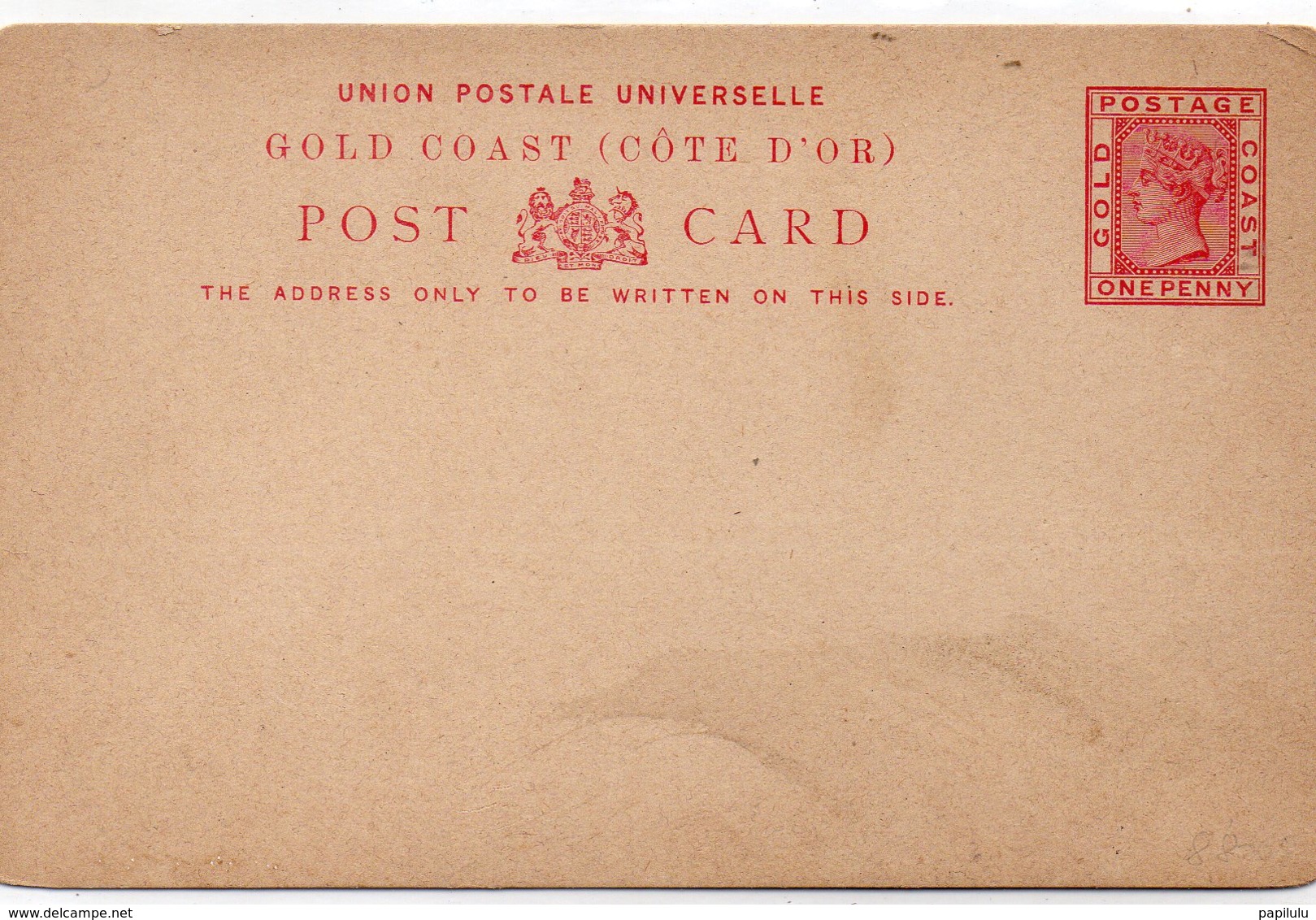 TIMBRE (39) AUSTRALIE: Entier Postal Gold Coast ( Cote D Or ) One Penny - Storia Postale