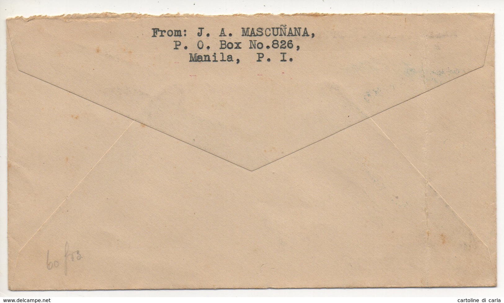 AIR MAIL LETTER 17 02 1939 #75 - Filippine