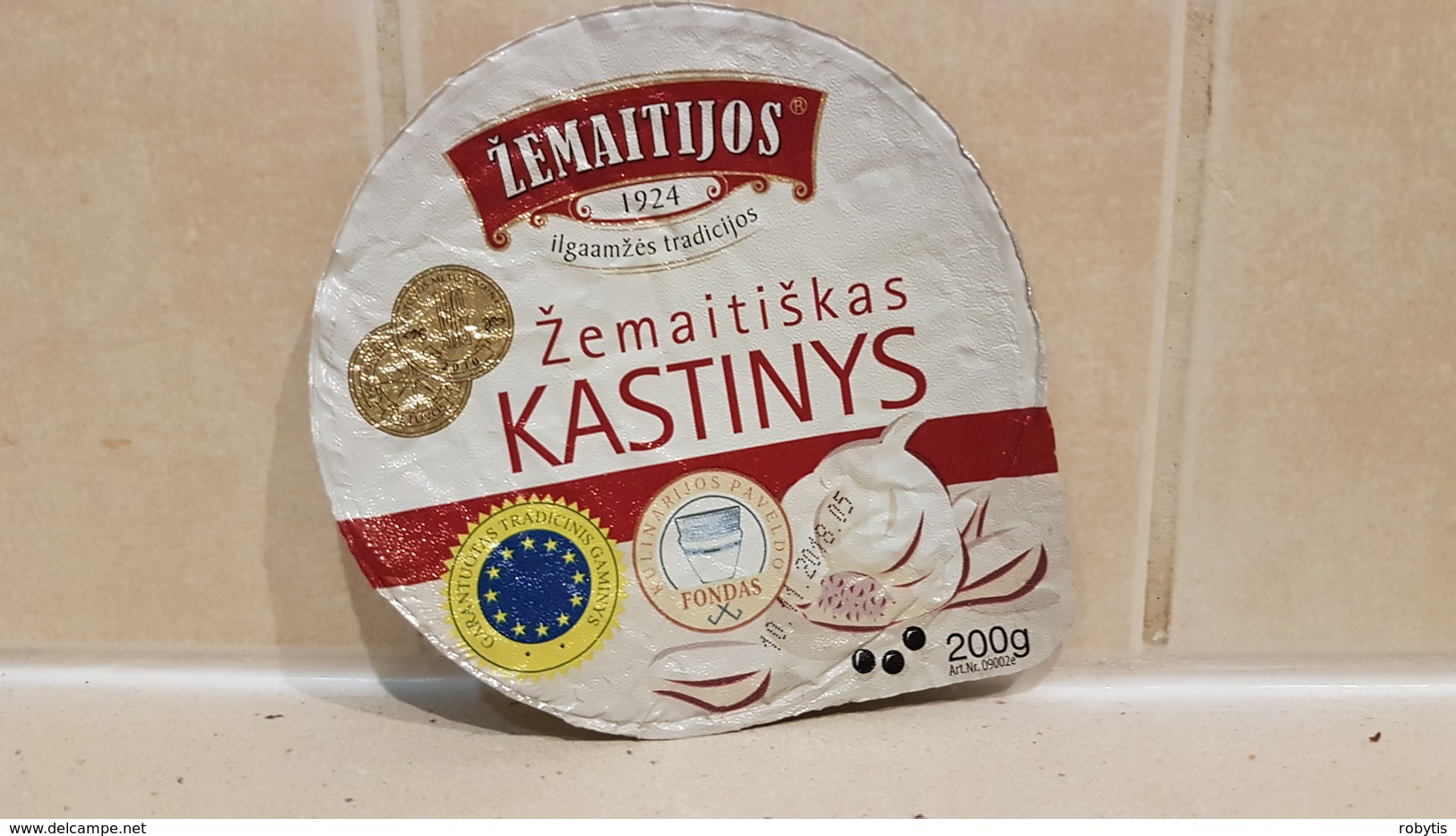 Lithuania Litauen Zemaitiskas Kastinys 200g. - Milk Tops (Milk Lids)