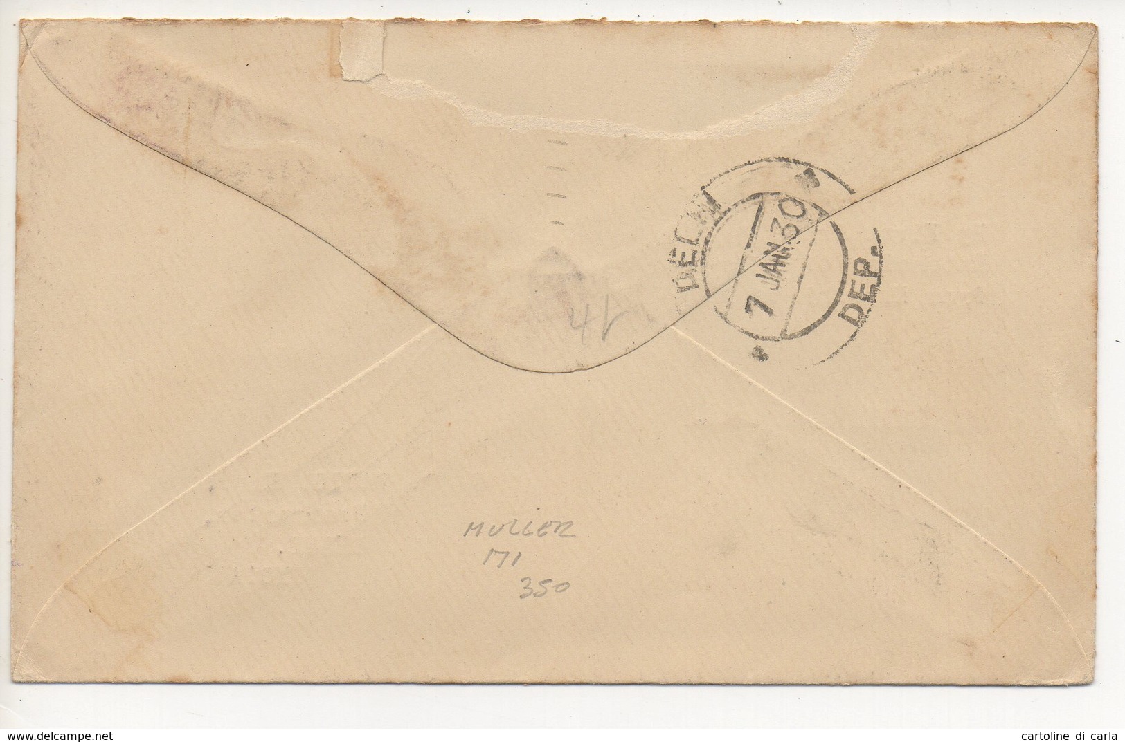 AIR MAIL LETTER 27 12 1929 #84 - Usati