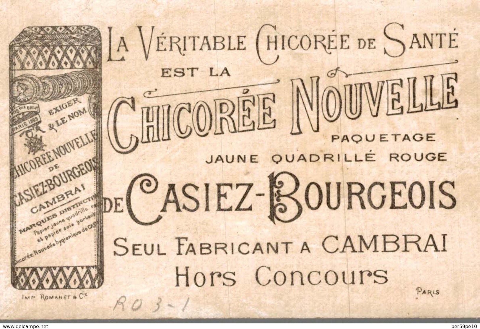 CHROMO CHICOREE NOUVELLE CASIEZ-BOURGEOIS CAMBRAI   Mgr DE BELZUNCE ET LES PESTIFERES - Autres & Non Classés