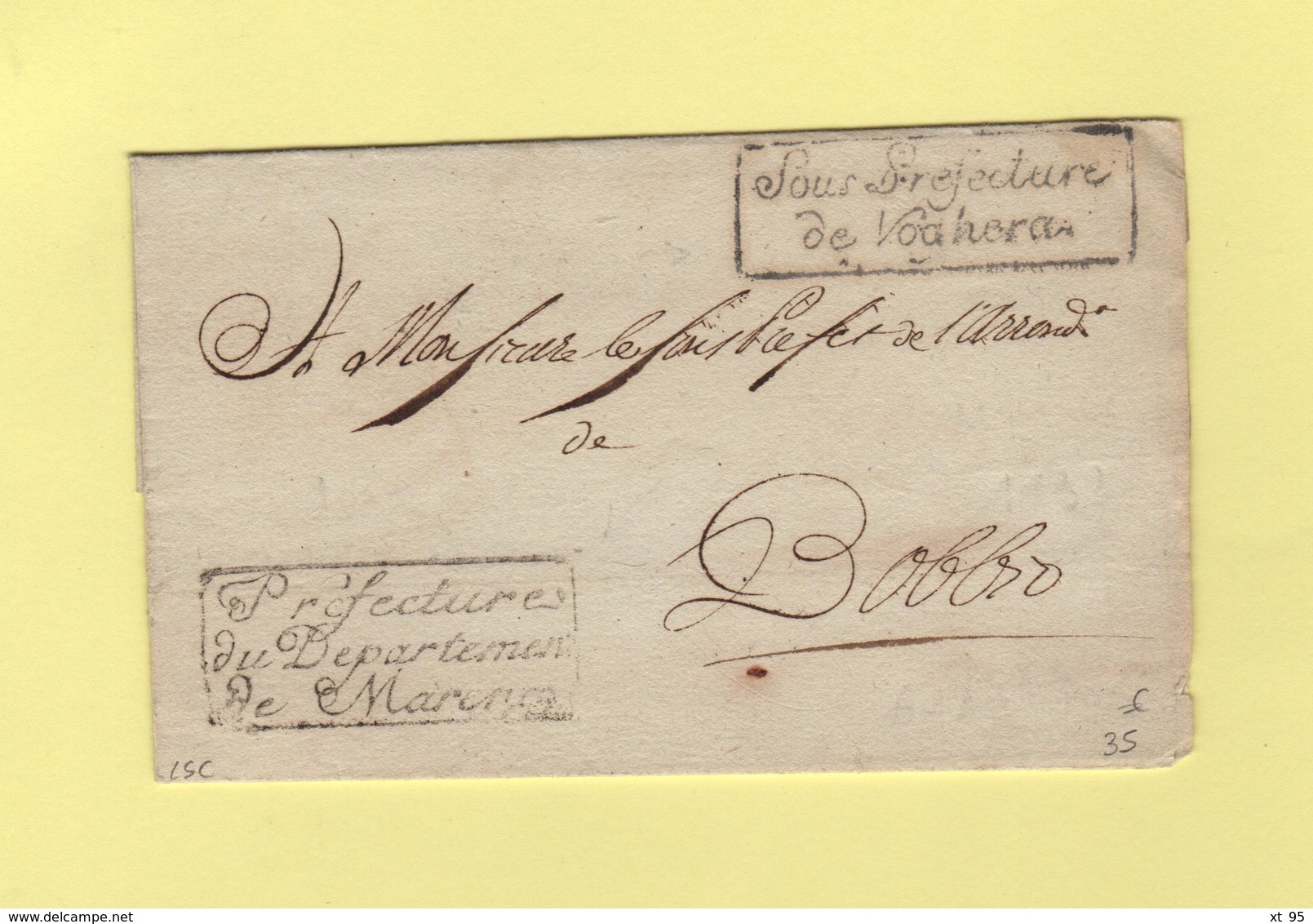 Prefecture Du Departement De Marengo - Sous Prefecture De Voghera - Departement Conquis De Marengo - Sans Correspondance - 1. ...-1850 Vorphilatelie