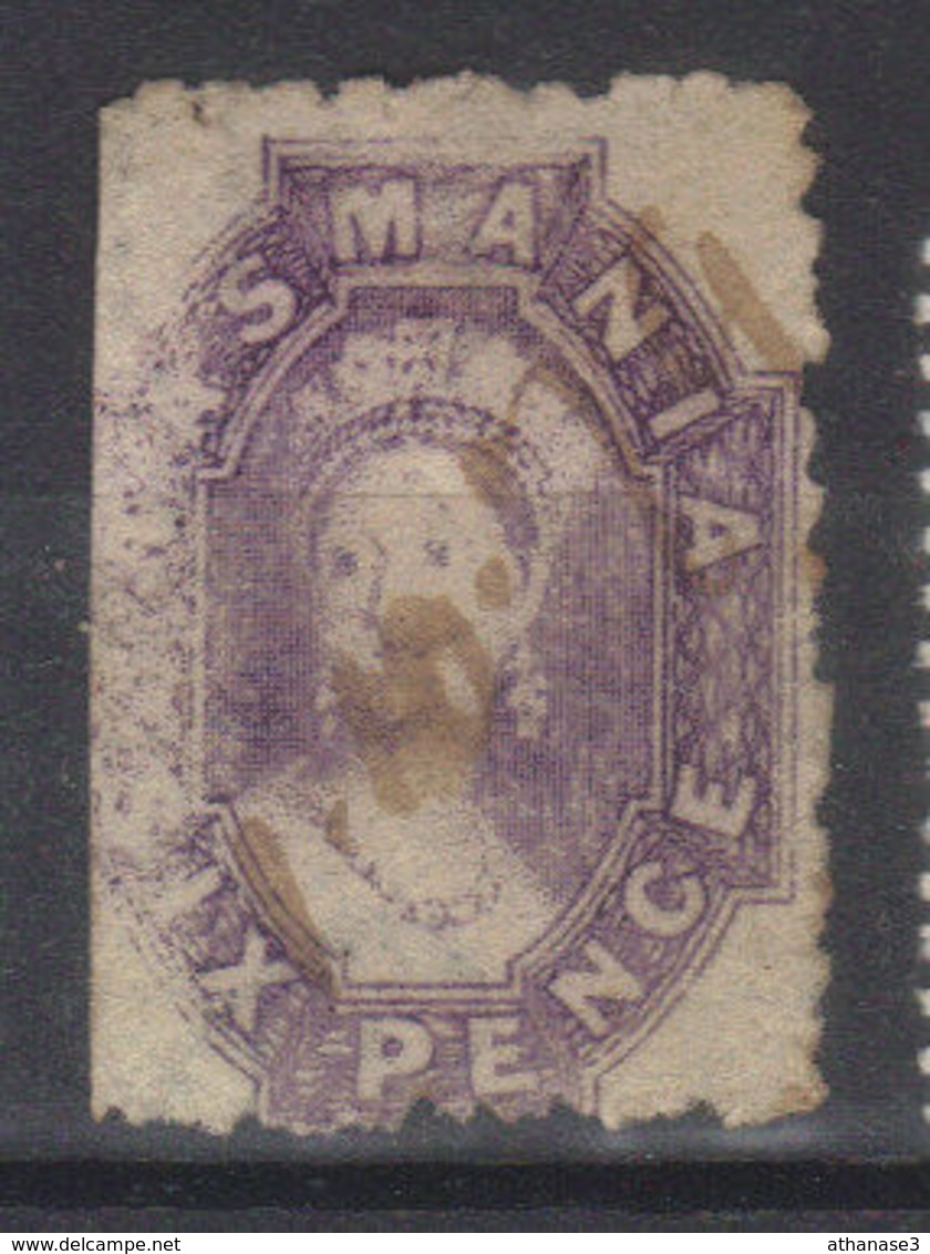 TASMANIE   N°19 A Lilas   (1864) Bord Droit      Voir Scan Du Dos - Used Stamps