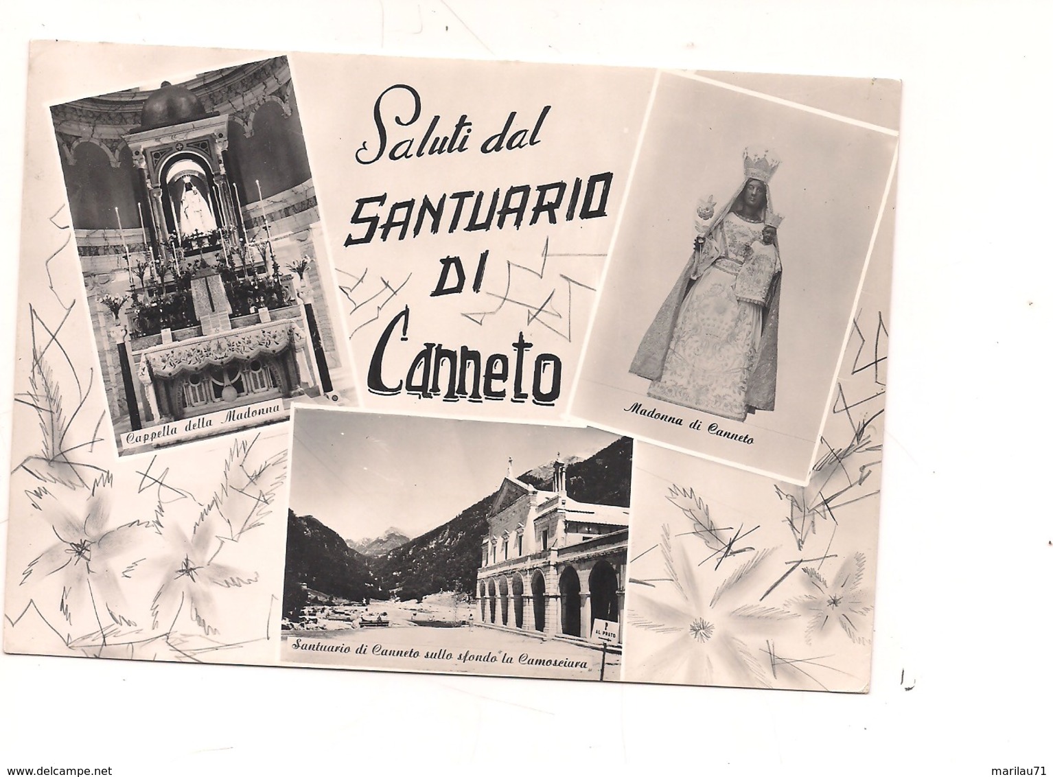 M7403 LAZIO CANNETO SANTUARIO SETTEFRATI FROSINONE 1956 VIAGGIATA - Altri & Non Classificati