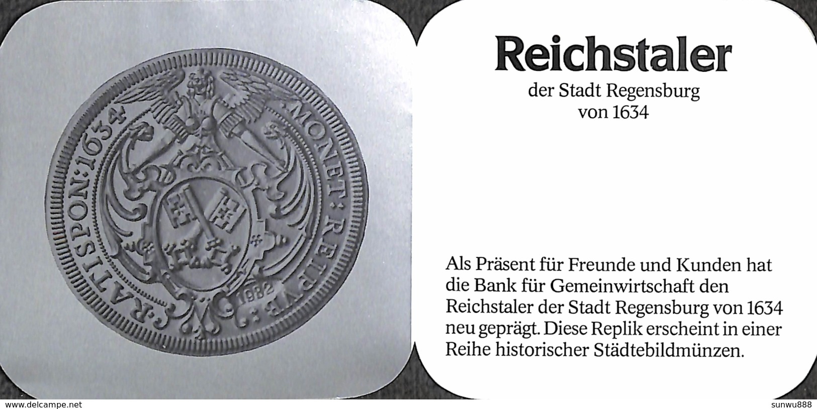 Thaler Argent Silver Reichstaler (replique FDC Avec Certificat) (1) - Taler En Doppeltaler