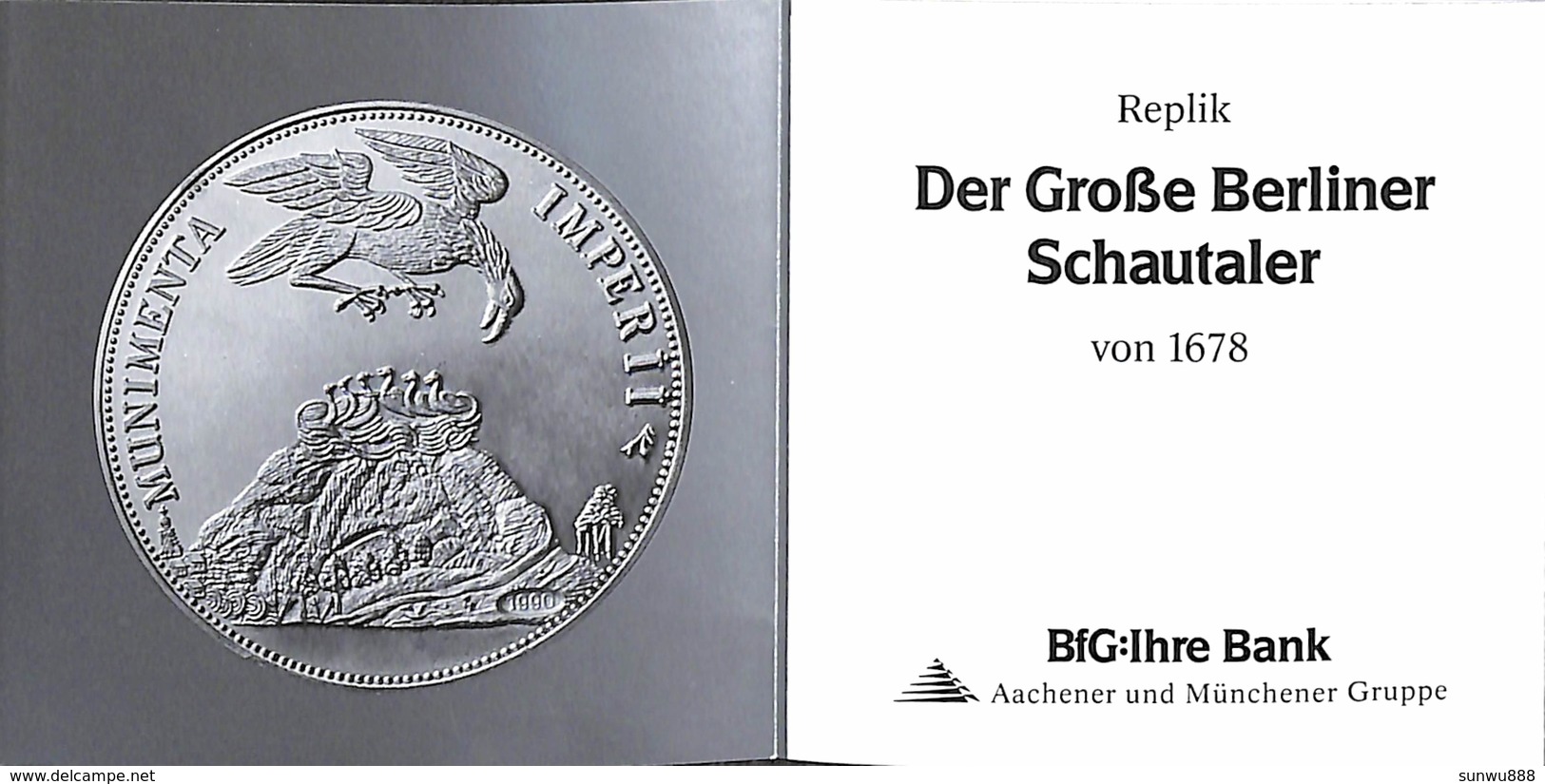 Thaler Argent Silver Der Grosse Berliner Schautaler (replique FDC Avec Certificat) (3) - Taler Et Doppeltaler