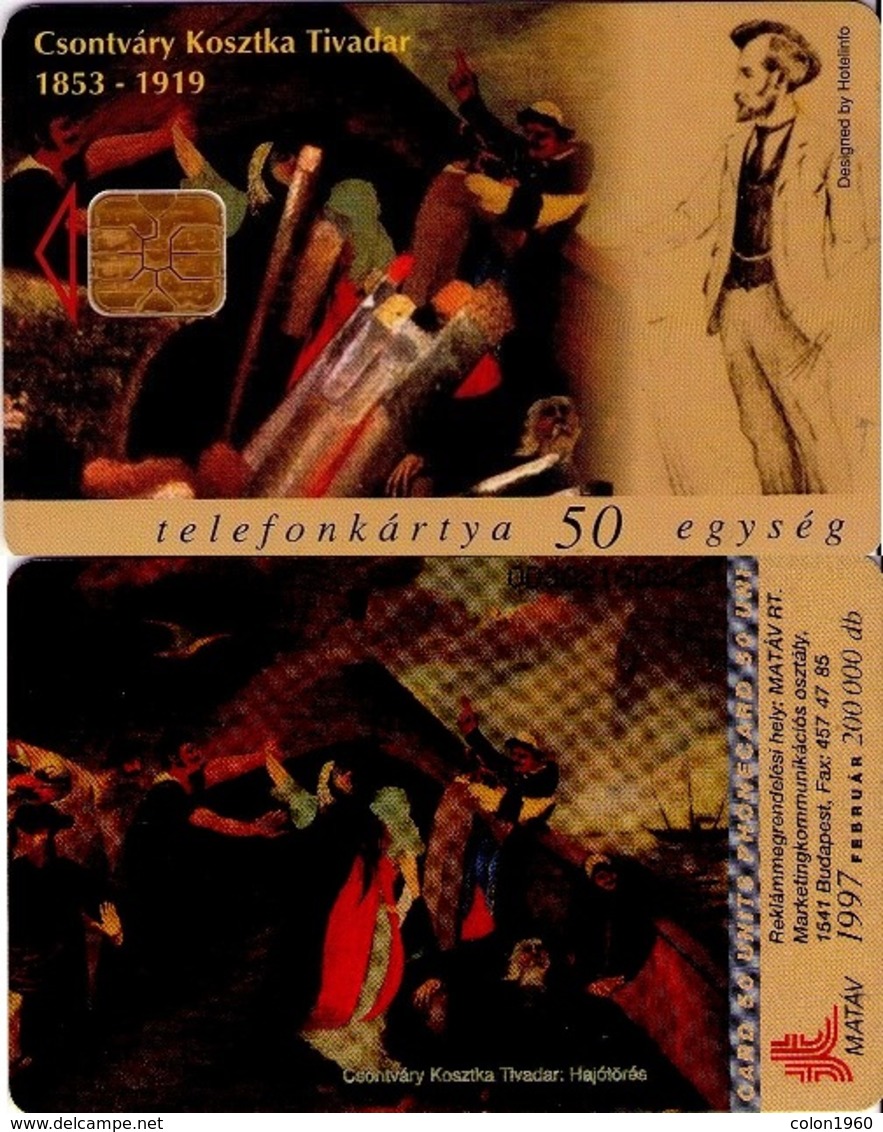 TARJETA TELEFONICA DE HUNGRIA. Csontváry: Hajótörés, NAUFRAGIO. HU-P-1997-03. (173) - Hungría