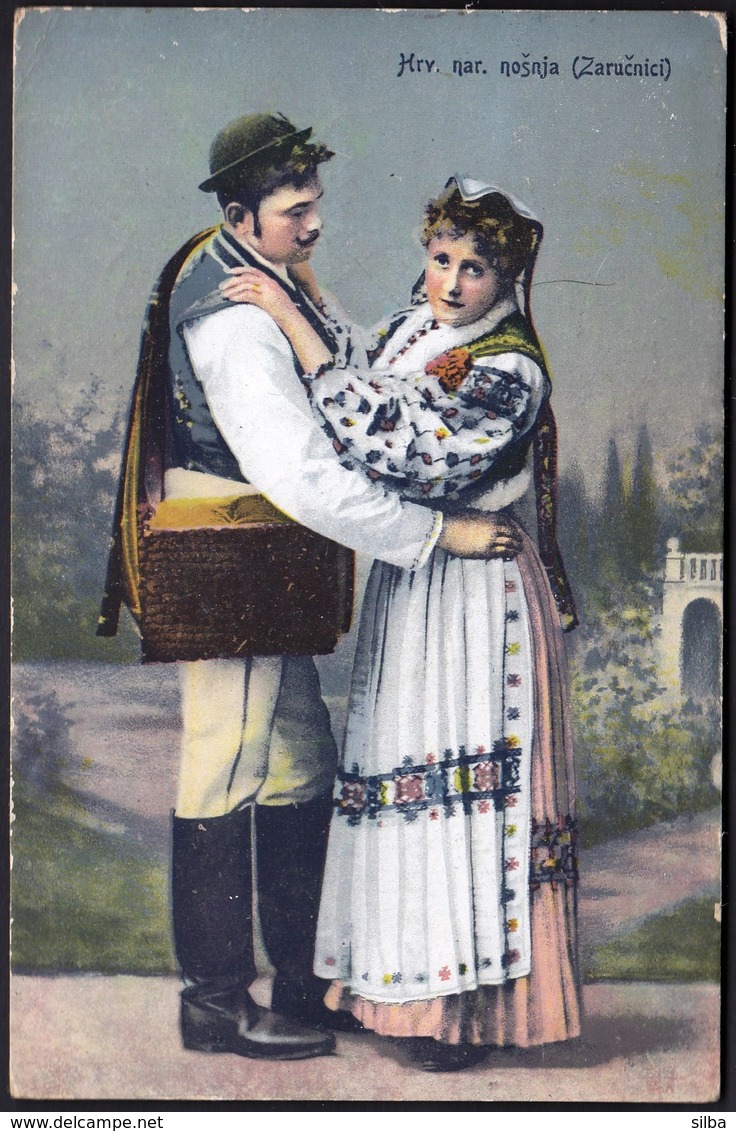 Croatia Bjelovar 1912 / Hrvatska Narodna Nosnja, Zarucnici / National Costumes - Croazia