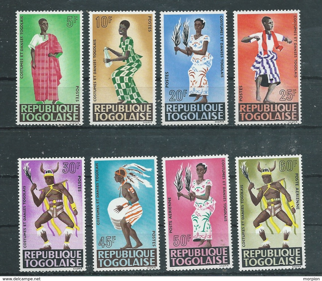 TOGO  Yvert  N°499 à 504 Et PA 59 Et 60 *  SERIES COMPLETES Costumes Et Danses Régionales - Disfraces