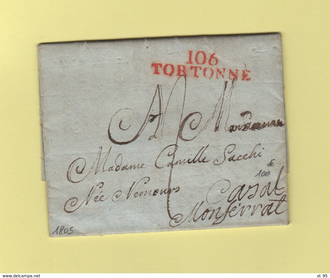 Tortonne - 106 - 1805 - Departement Conquis De Marengo - 1792-1815: Conquered Departments