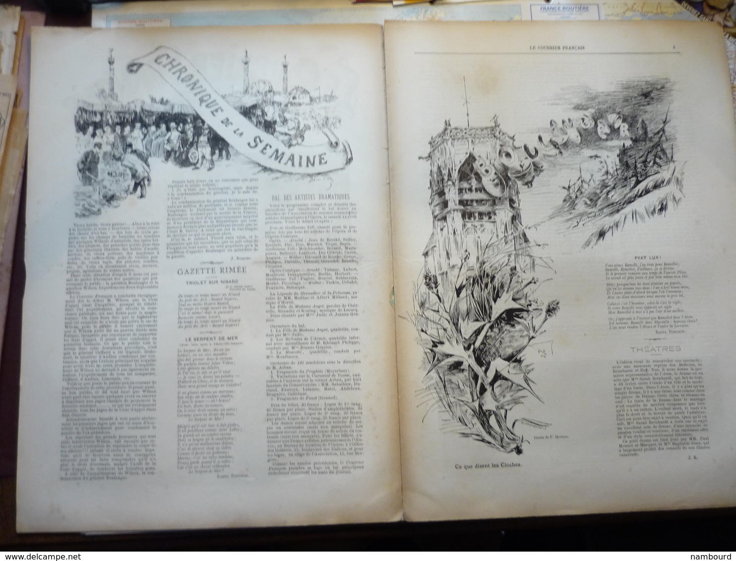 Le Courrier Français 1-er Avril 1888 5-e Année N°14 - Revues Anciennes - Avant 1900