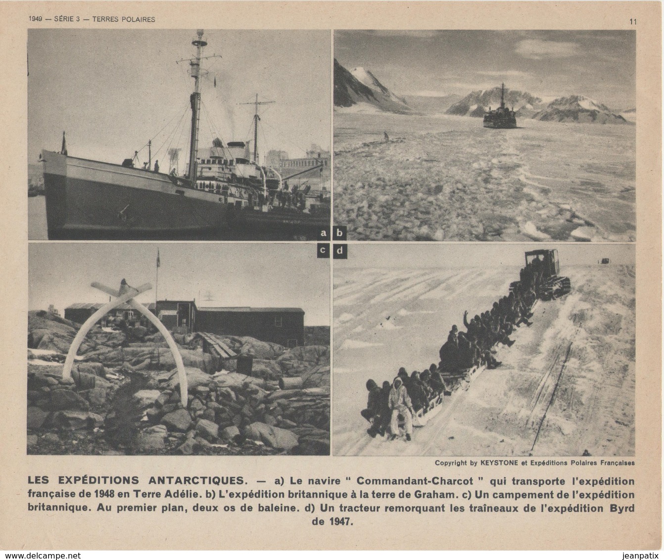 Gravure 20 X 24 - Les Expéditions Antarctiques - Le Navire Commandant Charcot En Terre Adélie - Non Classés