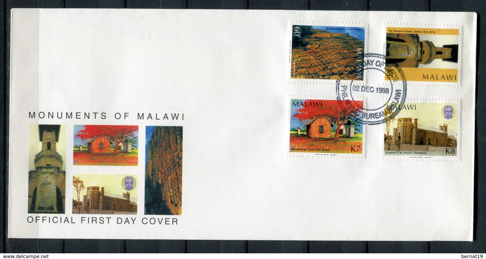 Malawi 1998. Yvert 682-85 FDC - Malawi (1964-...)