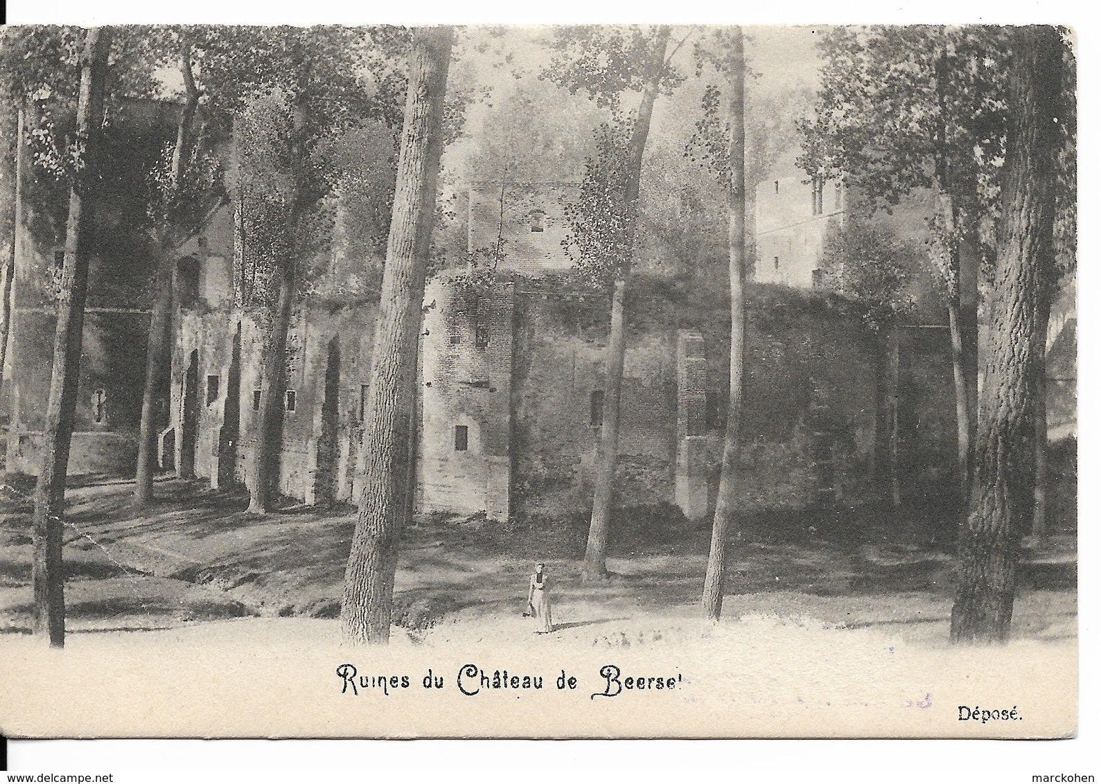 Beersel (1650) : Les Ruines Du Château De Beersel Au Début Du 19ème Siècle, Avant Restauration. CPA Précurseurs. - Beersel