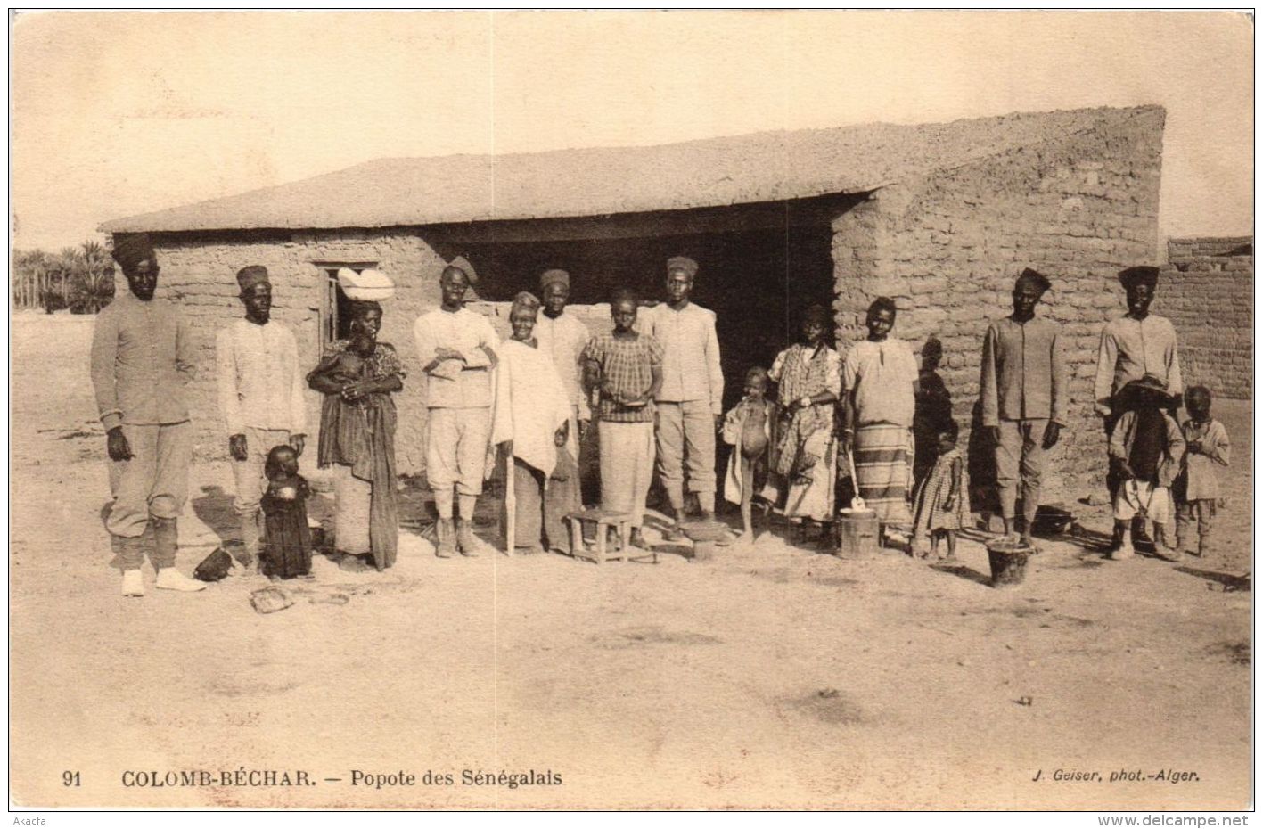 CPA Geiser 91 Colomb-Béchar Popote Des Sénégalais ALGERIE (757370) - Bechar (Colomb Béchar)