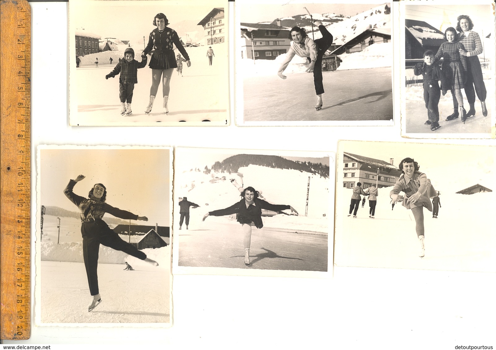 Photographie Originale X17 : Patinage Patineuse Patin à Glace Patinoire De MEGEVE Haute Savoie Patineuses Ice Skating - Lieux