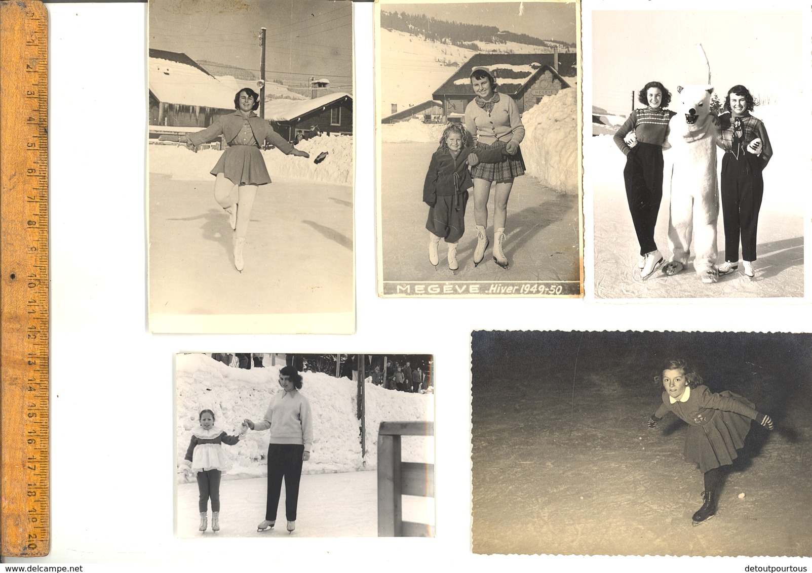 Photographie Originale X17 : Patinage Patineuse Patin à Glace Patinoire De MEGEVE Haute Savoie Patineuses Ice Skating - Lieux