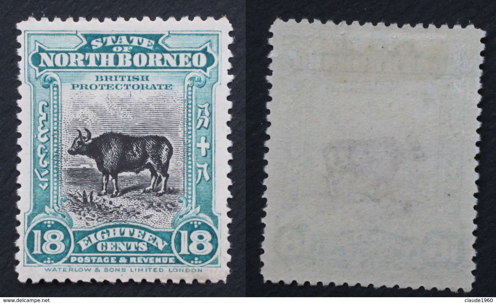 North Borneo GB 1909-1911 18 C Neuf* Yver 141 - Bornéo Du Nord (...-1963)