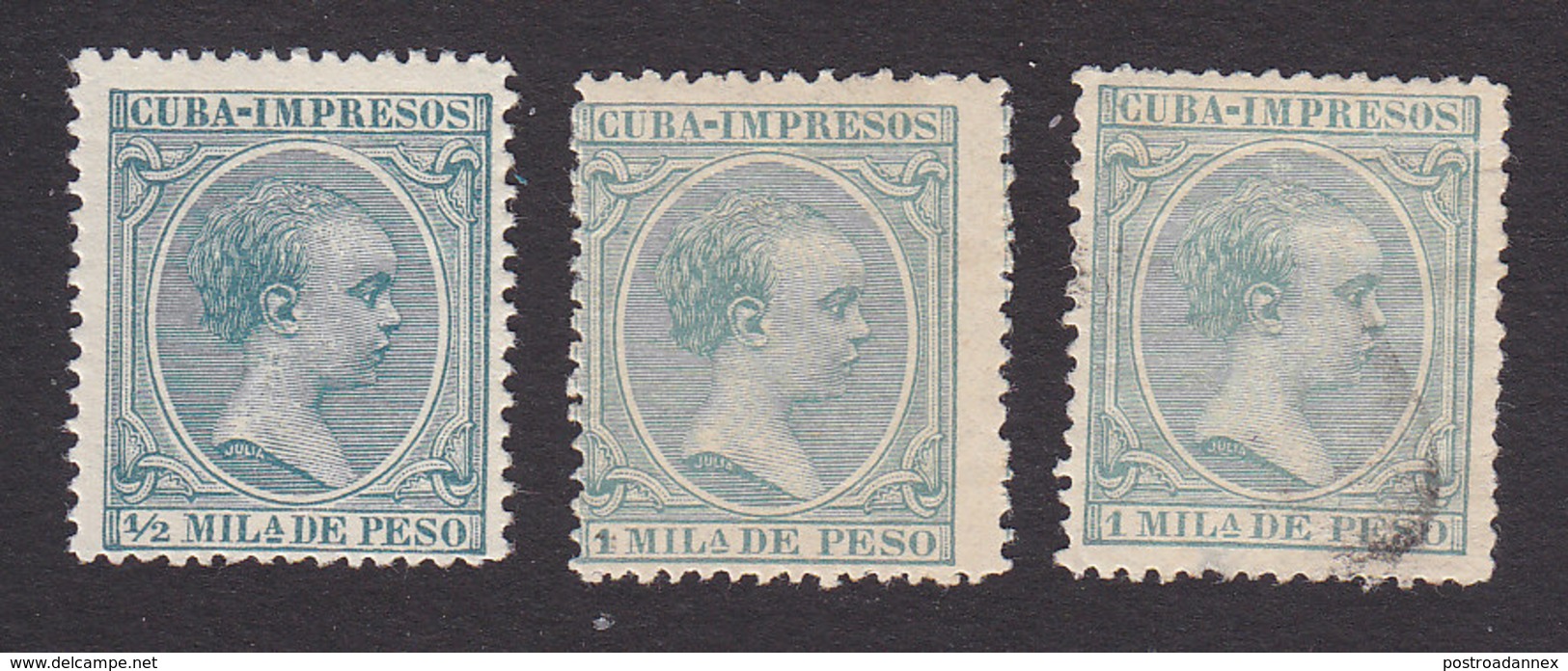 Cuba, Scott #P25-P26, P26, Mint Hinged/Used, King Alfonso XIII, Issued 1896 - Cuba (1874-1898)