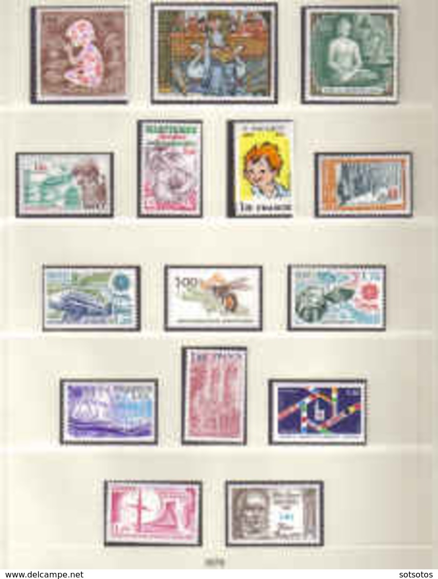 France 1975-1979: Belle Collection Dans Un Album LINDNER Avec Etui Timbres MUH - Collections