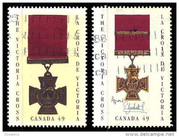 Canada (Scott No.2065-66 - Croix / Victoria / Cross) (o) - Oblitérés