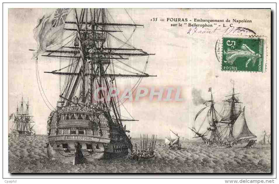 Fouras - Embarquement De Napoleon I Sur Le Bellerophon - CPA - Fouras-les-Bains