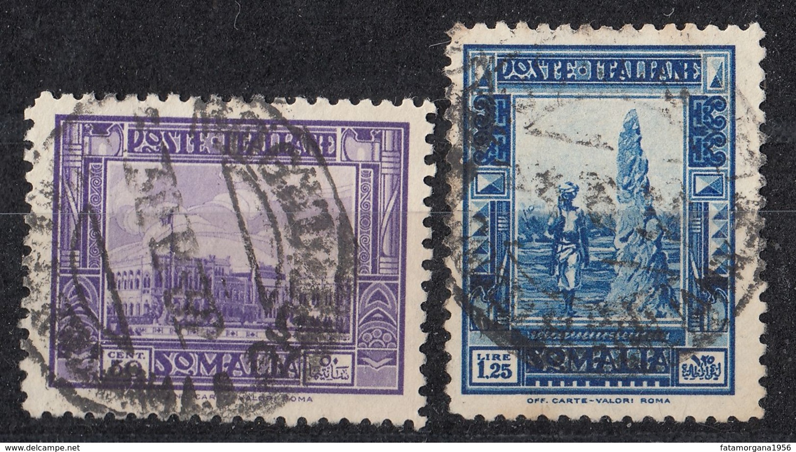 SOMALIA - 1932/1937 - Lotto Formato Da Due Valori Obliterati: Yvert 170 E 172. - Somalia