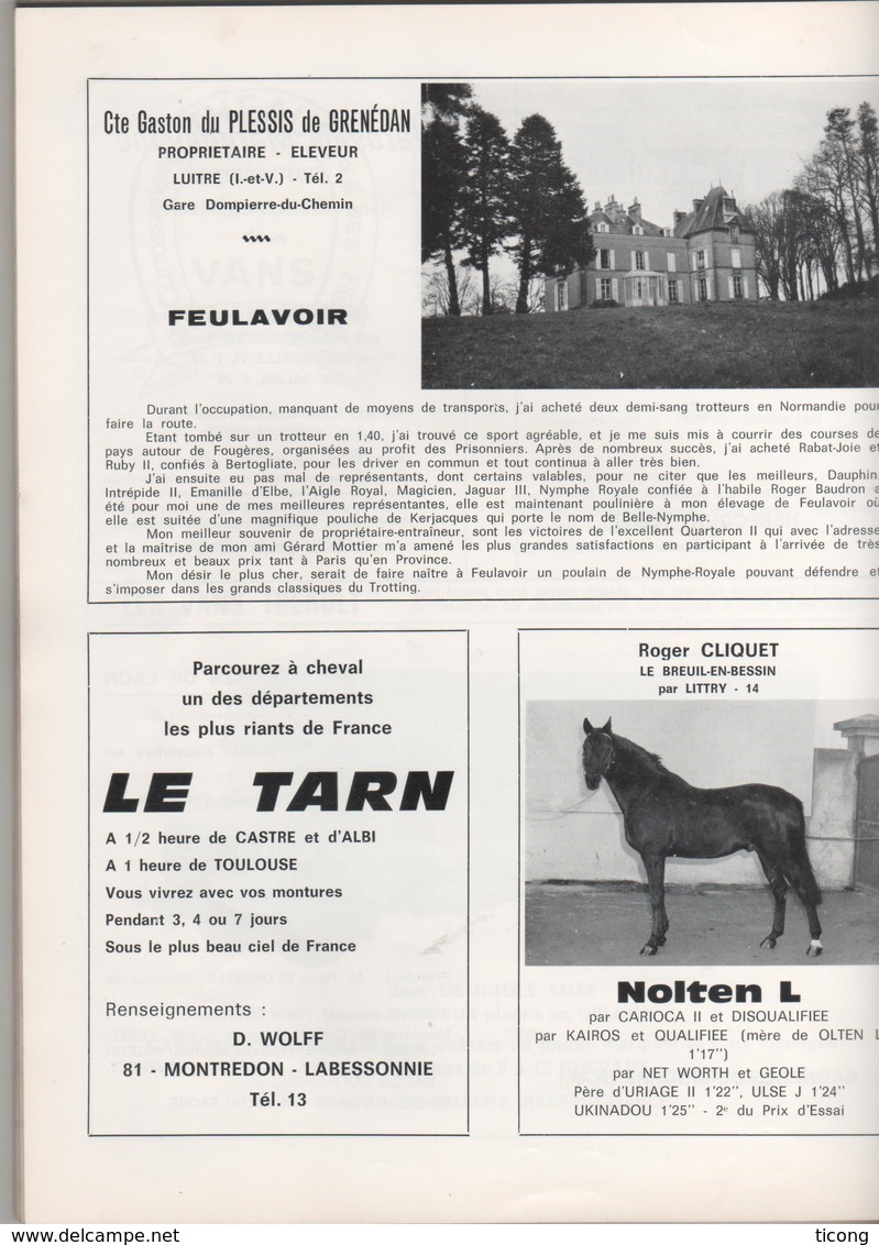 LIVRE D OR DU PRIX DU PRESIDENT DE LA REPUBLIQUE 1967 - SYNDICATS DES ENTRAINEURS JOCKEYS, DRIVERS DE TROT EN FRANCE - Autres & Non Classés