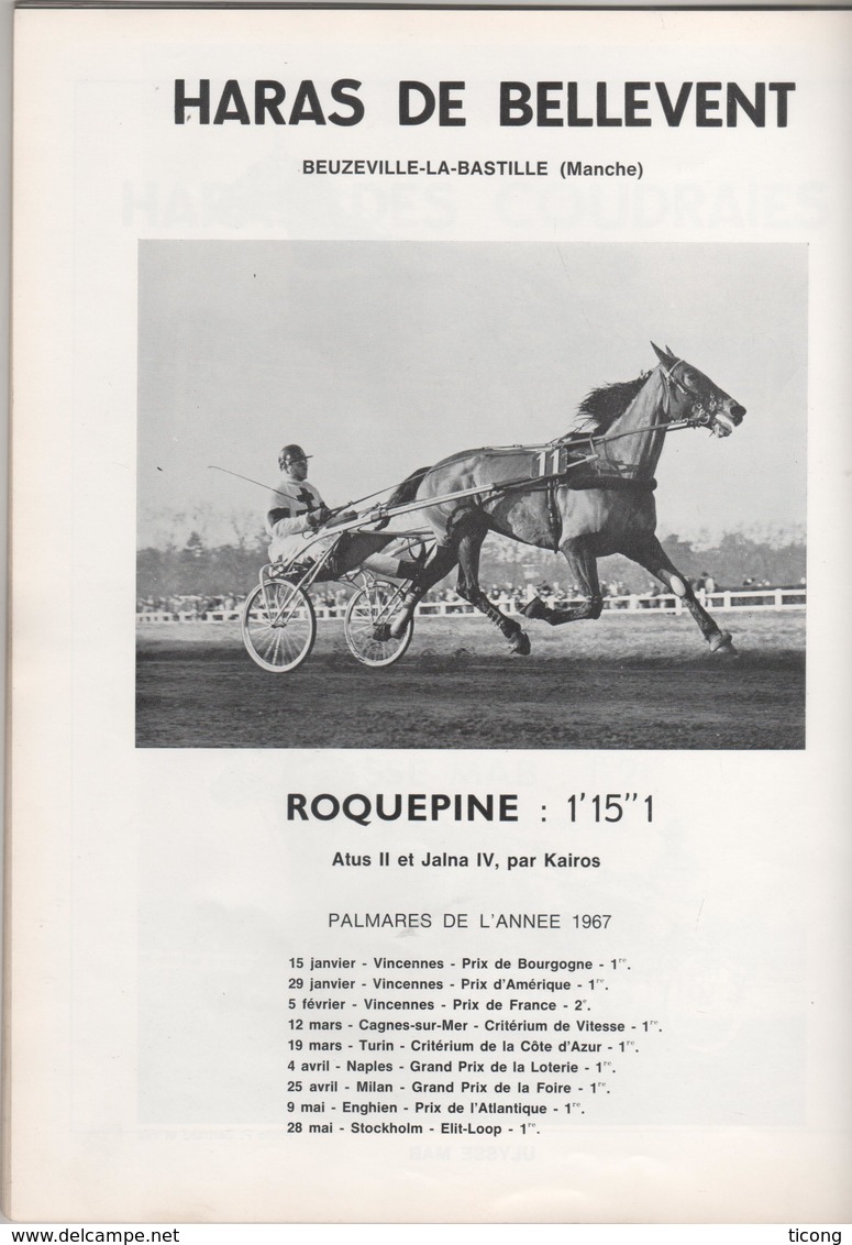 LIVRE D OR DU PRIX DU PRESIDENT DE LA REPUBLIQUE 1967 - SYNDICATS DES ENTRAINEURS JOCKEYS, DRIVERS DE TROT EN FRANCE