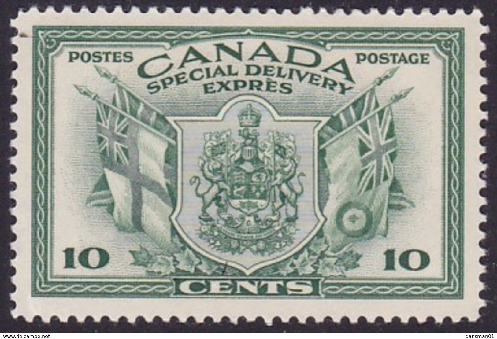 CANADA 1942 Special Delivery Sc E10 Mint Hinged - Special Delivery