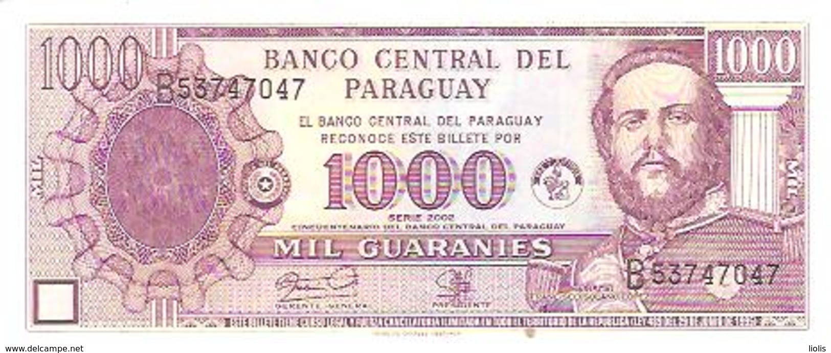 Paraguay  P-221  1000  Guaranies  2002  UNC - Paraguay