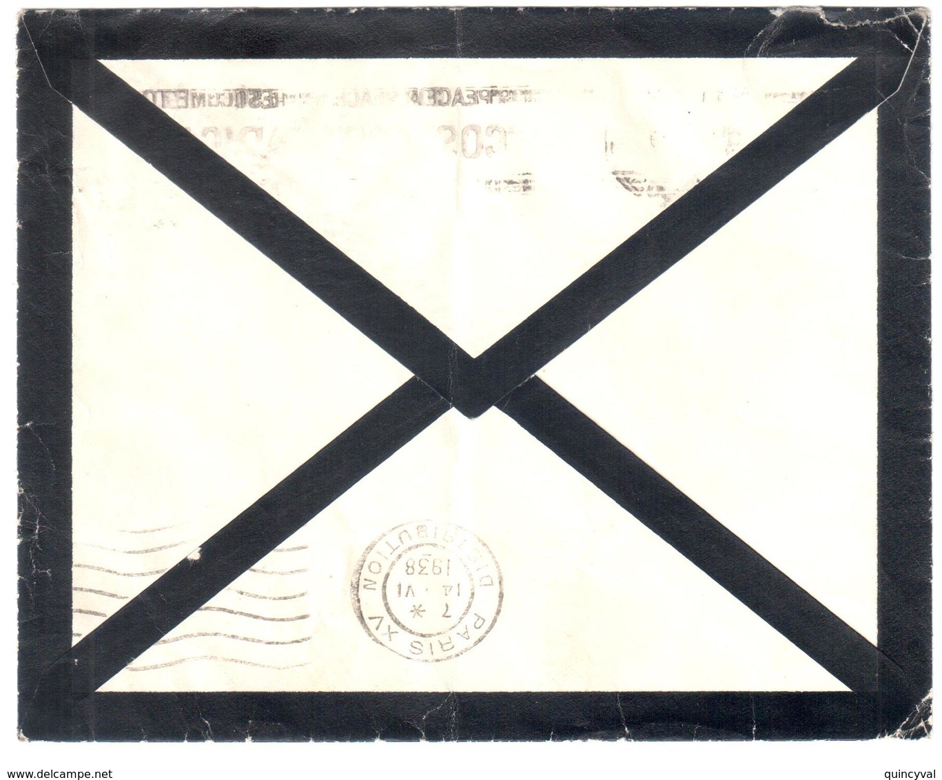 SAN JOSE Costa Rica Dead Letter To France Paris Cancel 1938 29 May 20c Centimos Exposition Filatelica - Costa Rica