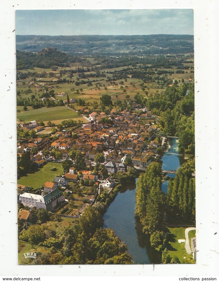 Cp , 46 , BRETENOUX EN QUERCY , Vue Générale Aérienne , Chateau De Castelnau , écrite , Ed. Theojac , N° 17 - Bretenoux