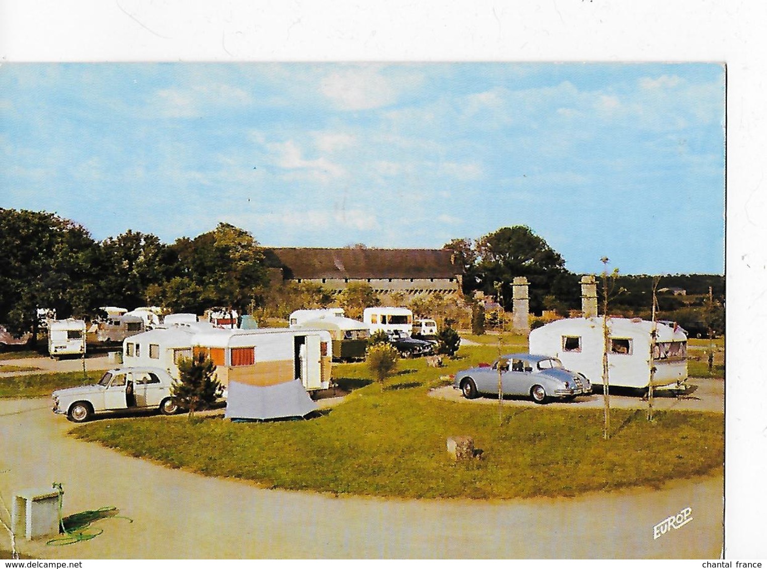 1 CPSM  Guérande-la-Baule : Camping Caravaning "Le Pré Du Château" : Caravanes, Autos - Guérande