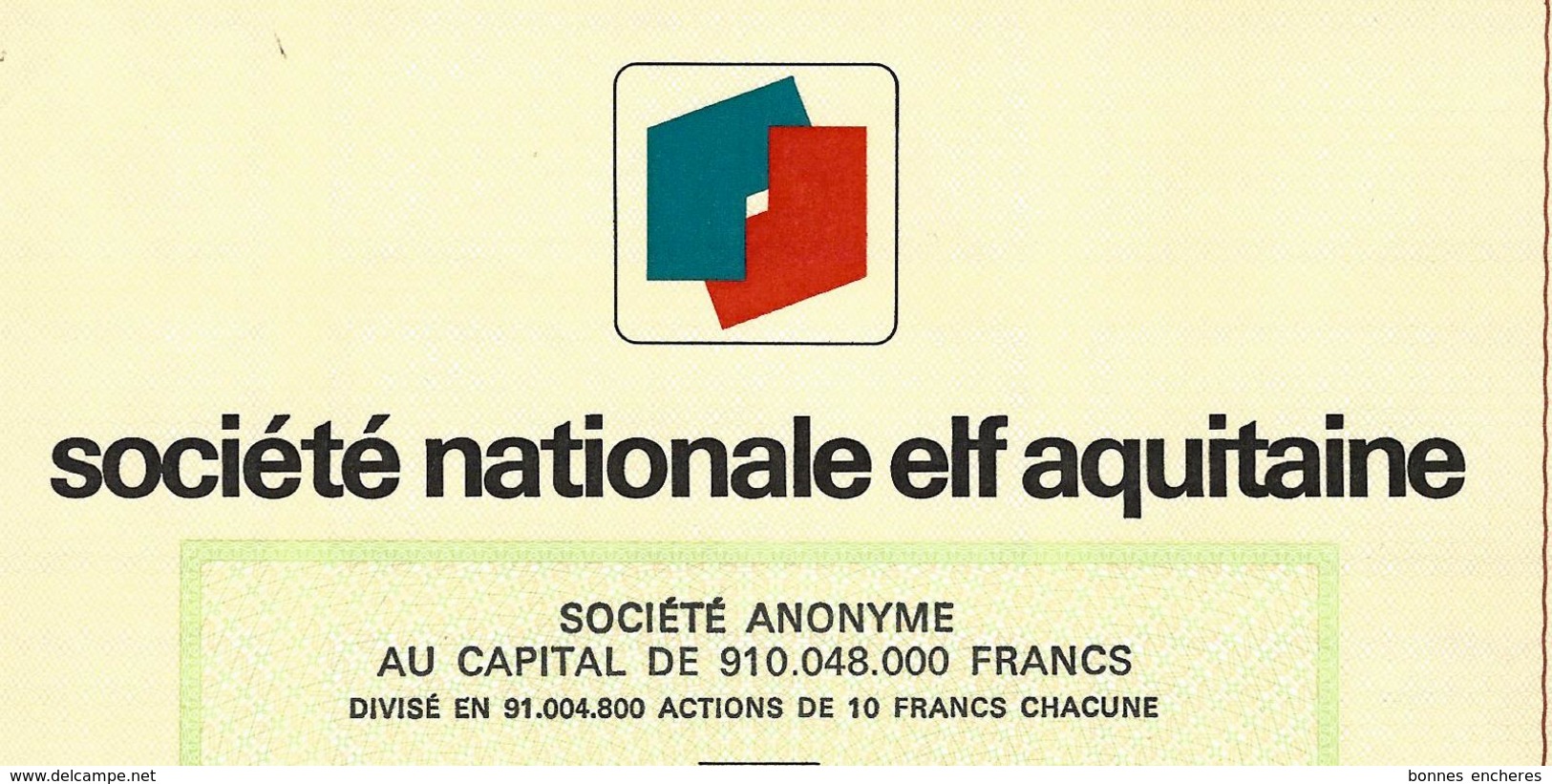 GRANDEUR DE LA FRANCE EN AFRIQUE LA "FRANCE-AFRIQUE" RARE ACTION Sté NATIONALE ELF AQUITAINE  B.E.VOIR SCANS+HISTORIQUE - Pétrole