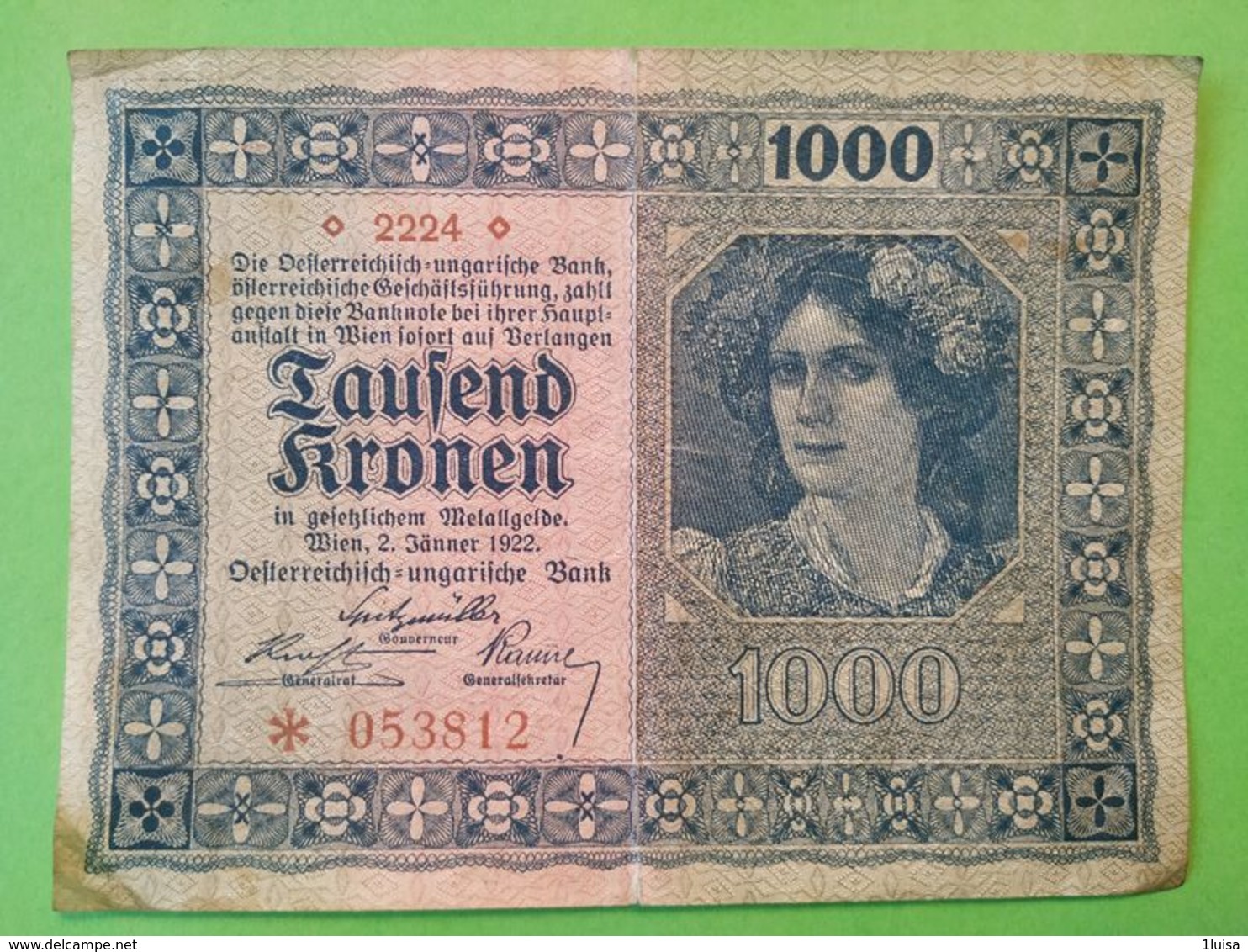 1000 Kronen 1922 - Oesterreich