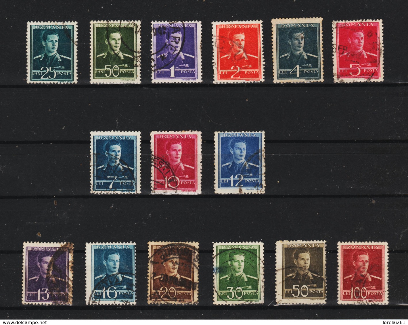 1940-42 Roi Michel  Mi No 650/665 Et Y&T 619/633 COMPLET 15 Val. - Gebraucht