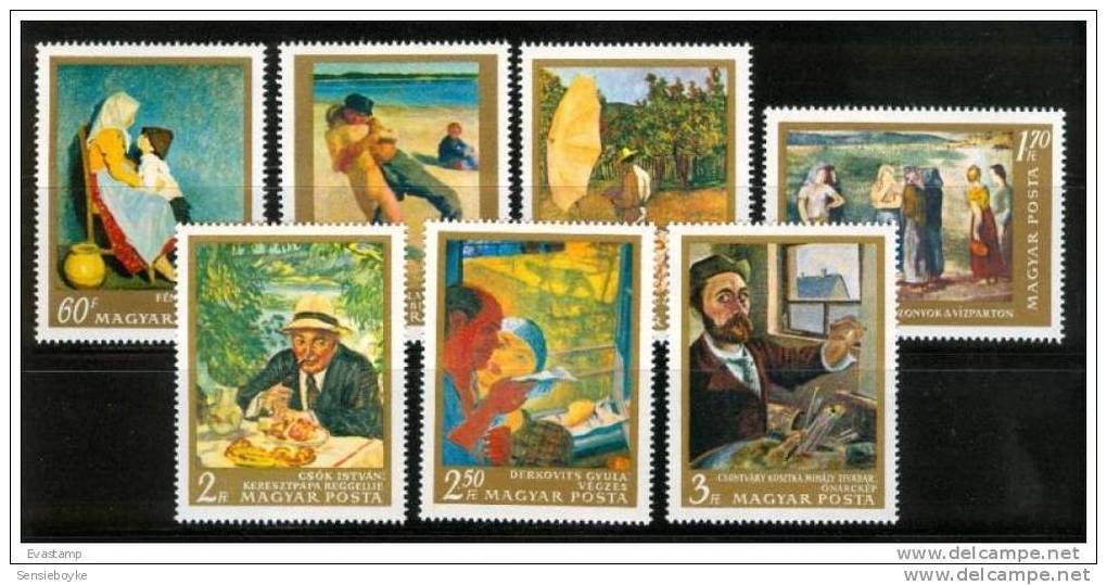 M612- Set MNH Hunagry -1967-  SC. 1863-1869-Paintings - Altri & Non Classificati