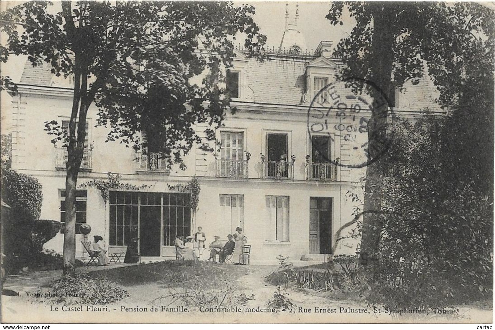 D37 - ST SYMPHORIEN  - PENSION DE FAMILLE CONFORTABLE  MODERNE  2 RUE ERNEST PALUSTRE - Carte Animée - Autres & Non Classés