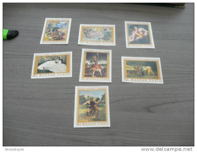 M631-  Set MNH Hungary -1969- SC. 1975-1981-  French Paintings - Altri & Non Classificati