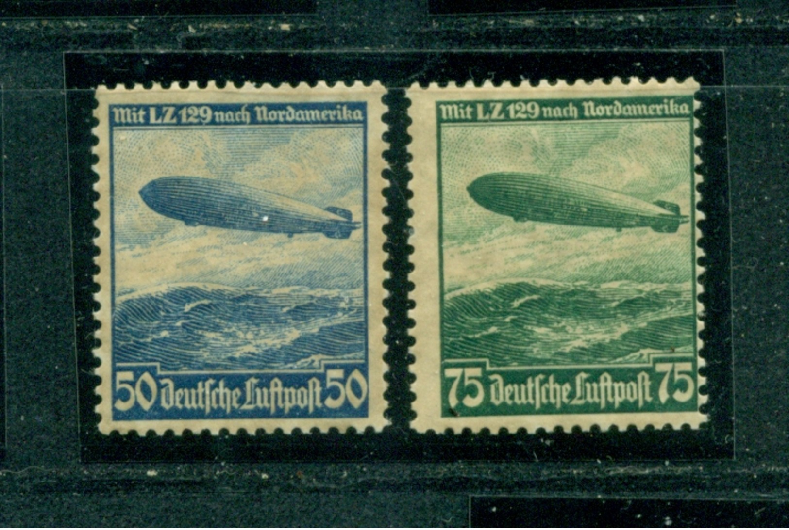 Deutsches Reich, Zeppelin LZ 129  Nr. 606 + 607 Falz/postfrisch */** - Gebraucht