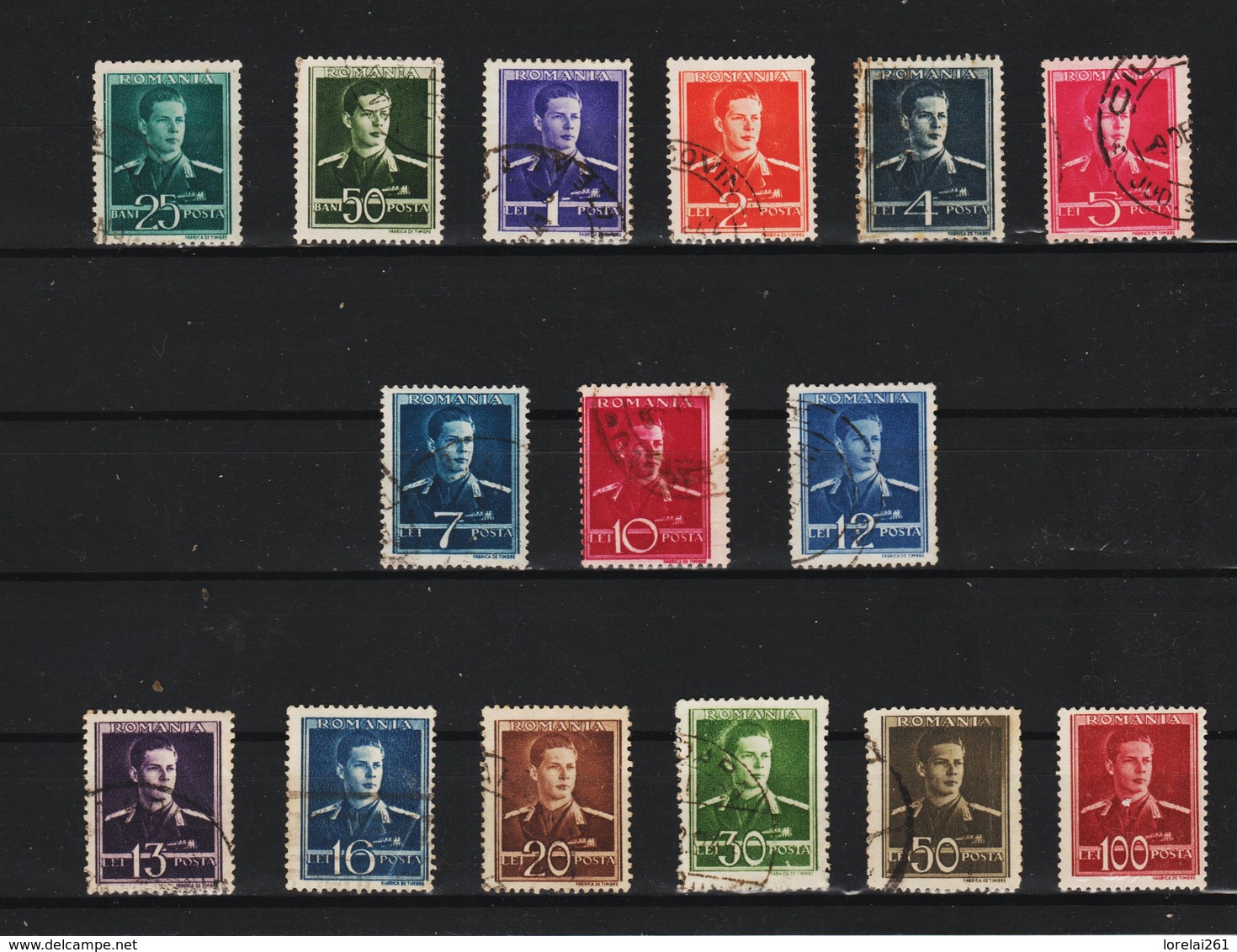 1940-42 Roi Michel  Mi No 650/665 Et Y&T 619/633 COMPLET 15 Val. - Gebraucht