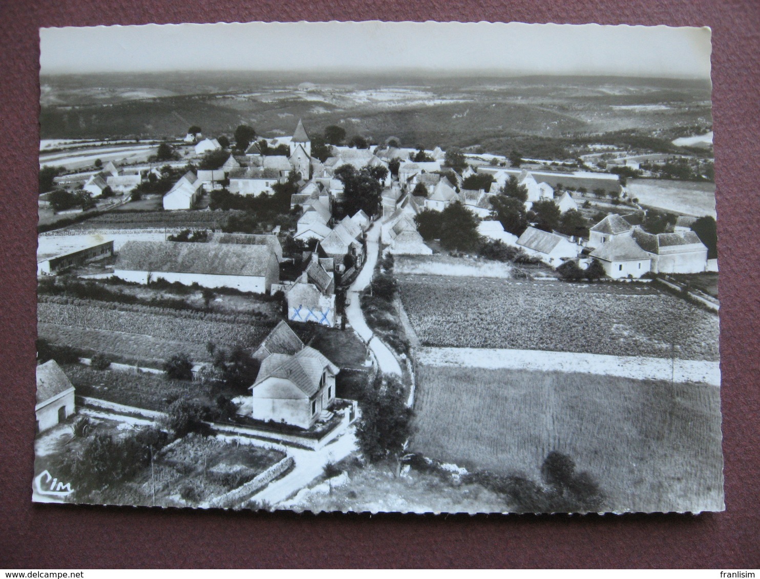 CPA CPSM PHOTO 46 REILHAGUET  Vue Générale Aérienne RARE PLAN 1973 Canton SOUILLAC Ed. Combier - Autres & Non Classés