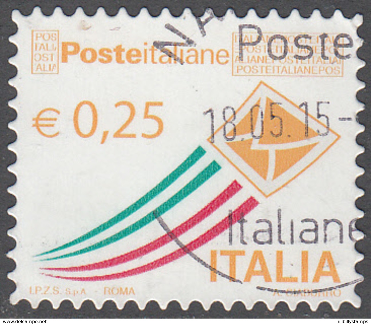 ITALY       SCOTT NO.  3165      USED      YEAR  2013 - 2011-20: Usati