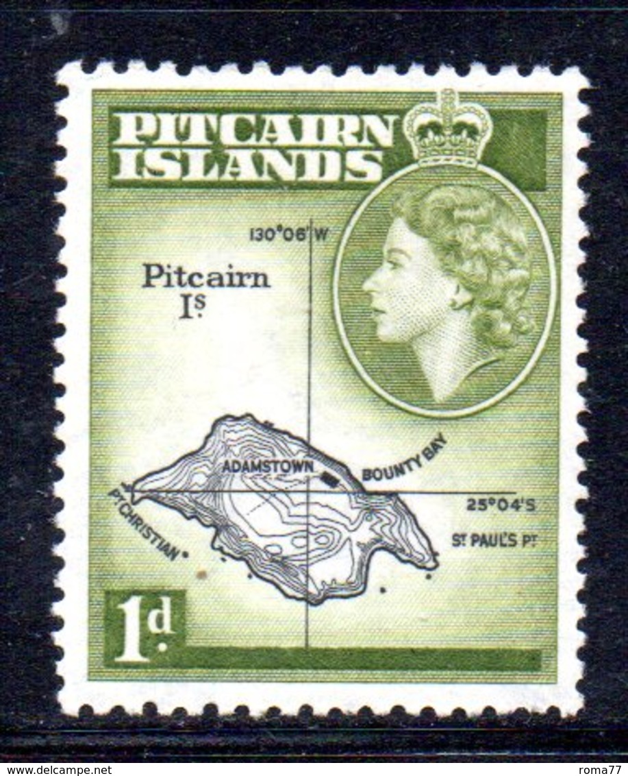 T1912 - PITCAIRN 1957 , Elisabetta Yvert N. 21  *** - Pitcairn