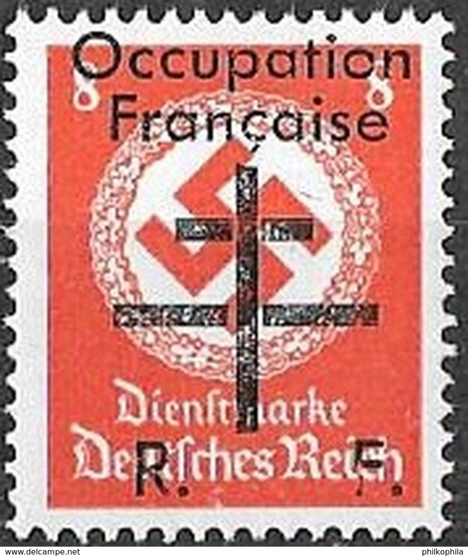 FRANCE LIBERATION.. RR.. OCCUPATION FRANCAISE.8pf**Oge Service Croix Gammée. Signé P MAYER - Libération