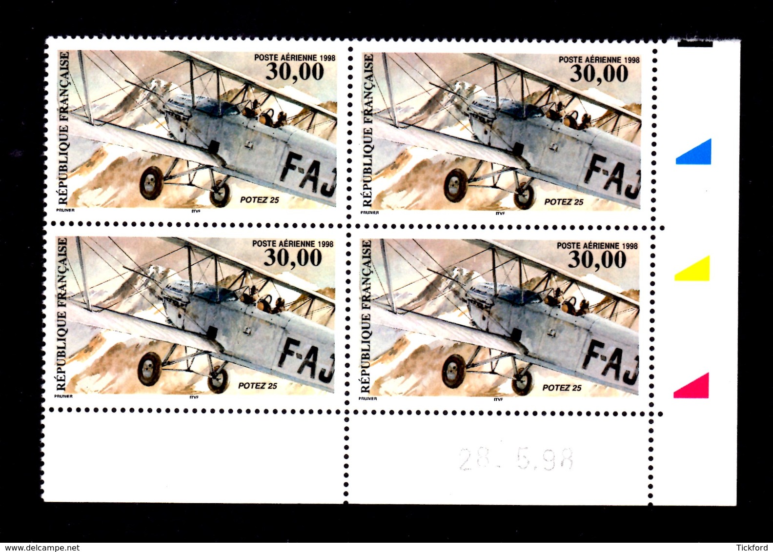 FRANCE - 1998 - PA  N°62 - Bloc De 4 Coin Daté - NEUF LUXE **/ MNH - Cdf, TB - Airmail