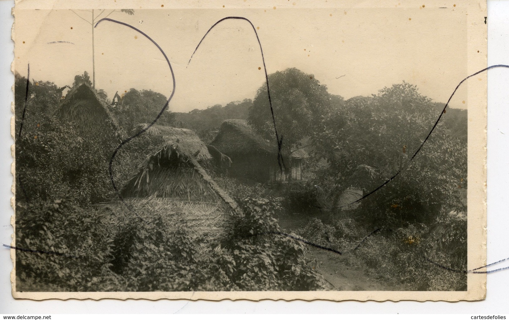 CPSM. PF. Foret De La GUYANE. Village De Mineurs . - Autres & Non Classés