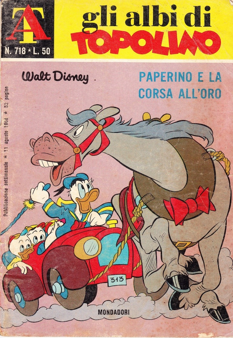 GLI  ALBI  DI  TOPOLINO  DEL 1  AGOSTO  1968  ORIGINALE. - Disney