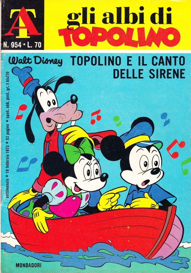 GLI  ALBI  DI  TOPOLINO  DEL 18  FEBBRAIO  1973  ORIGINALE. - Disney